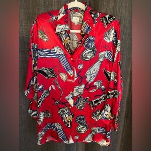 Vintage MOSCHINO 1990s - Coke, Toothpaste, and other Whimsical Trash Shirt